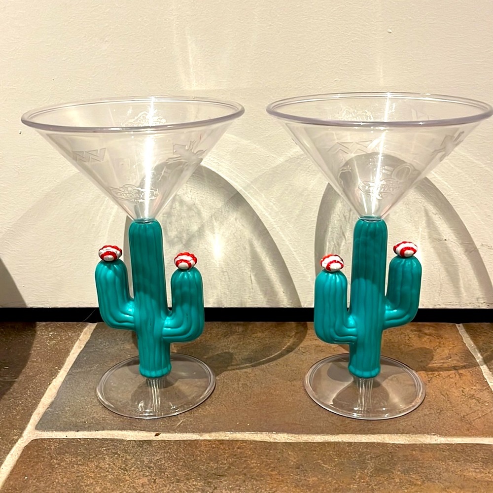 Vintage TGI Friday’s Margarita Plastic cups glasses drinks cactus